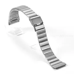 18mm 20mm Watch Band for Casio F-91W Stainless Steel Strap for A158/A159/A168/A169/B650/AQ230/AE500W Ultra-thin Metal Bracelet