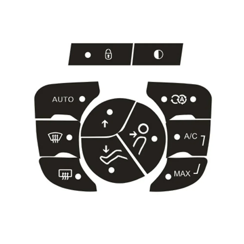 Car Repair Stickers For C4 2014-2018 A/C Car Center Console AC Climate Control Button Worn Repair Kit Decals Stickers