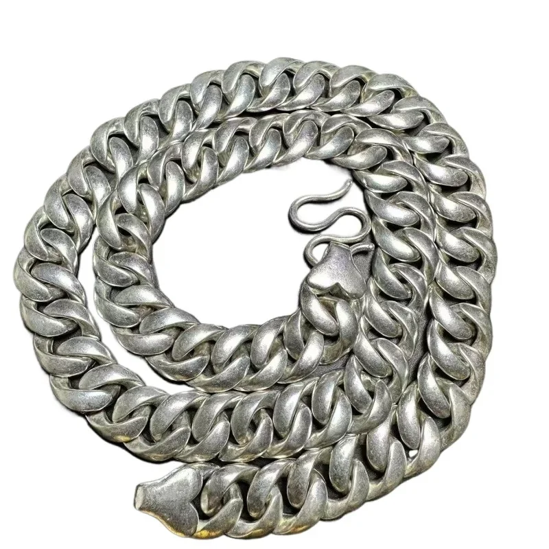 China Tibetan Silver Folk Simple Necklace  Fashion jewelry Personalized Men and Women Amulet Gift