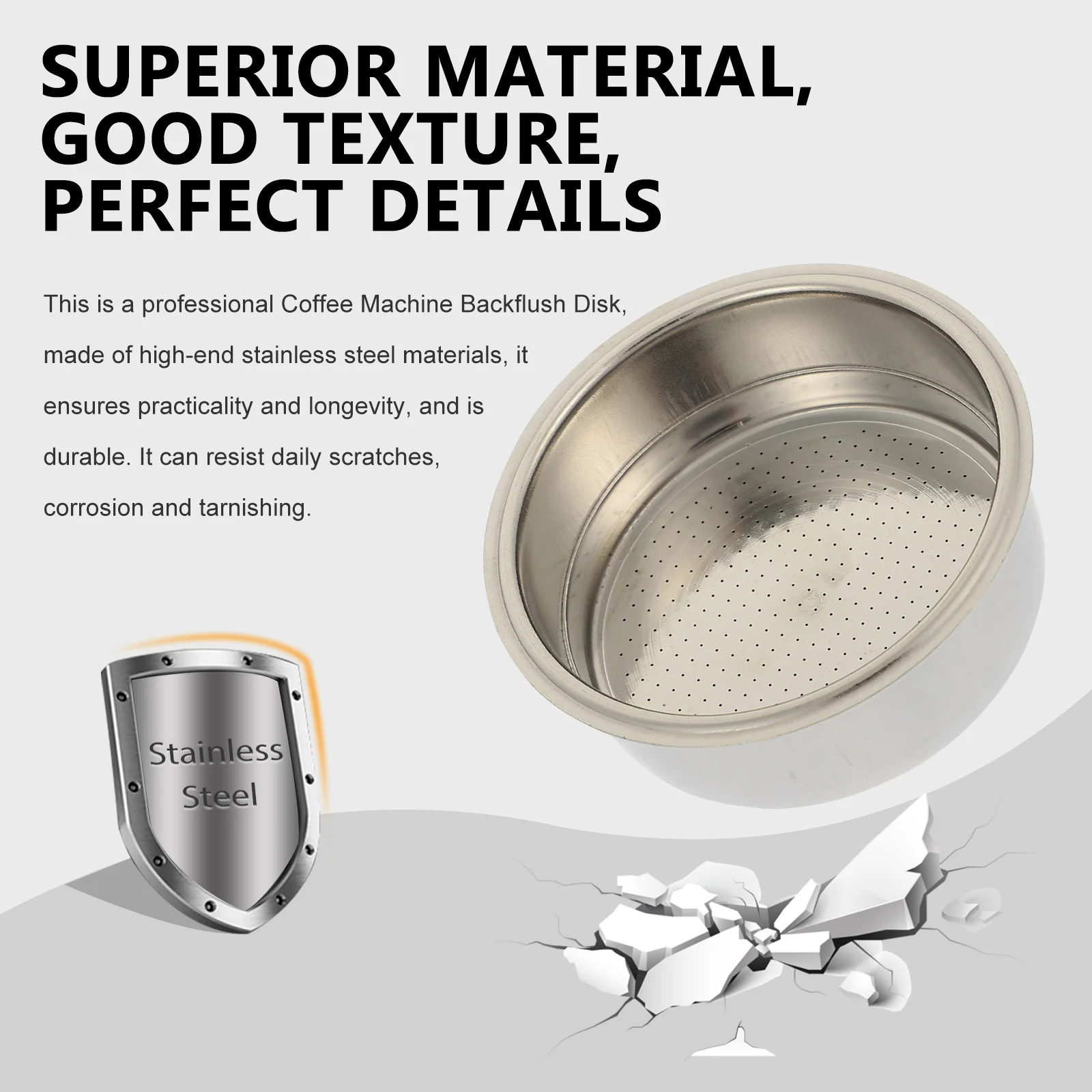 Stainless Steel Coffee Machine Filter Cup Fine Mesh Strainer Basket Replacement Part Durable Eco Friendly Reusable Espresso