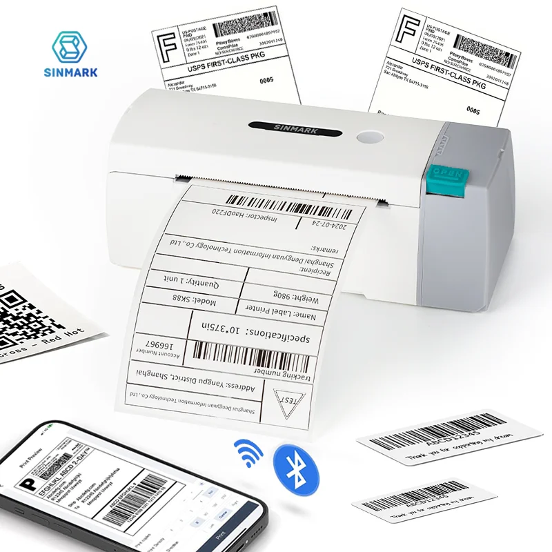 SINMARK SK45 Thermal Label Printer for 4x6 Mailing Packages Shipping Label Express Thermal Barcode Sticker Printer