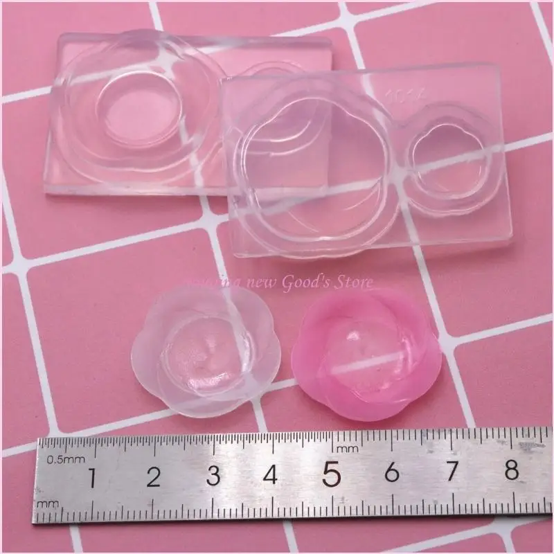 57QA Flexible Harzform, Anhängerformen, kleine Blumenform, Silikontextur für Epoxidharz-Bastelarbeiten und kreative – Detail 3