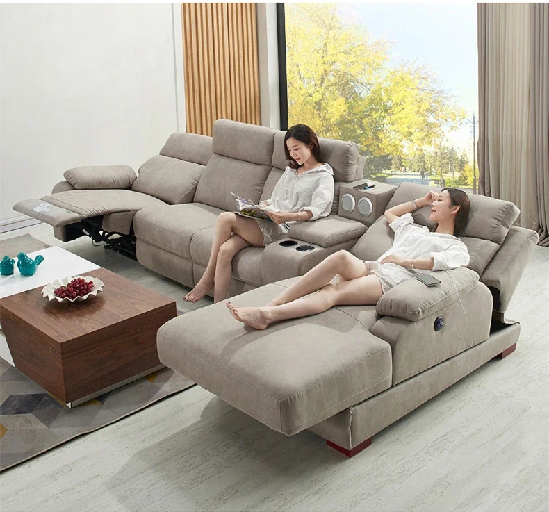 Northern Europe modern minimalist first-class space smart capsule electric function technology fabric Living Room Sofas