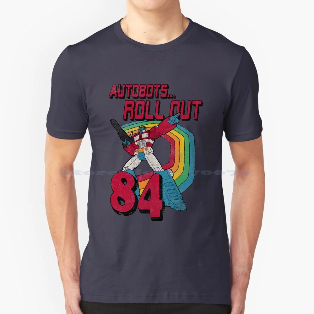 Autobots Roll Out 84 Retro T Shirt 100% Cotton Tee Autobots Roll Out 84 Retro