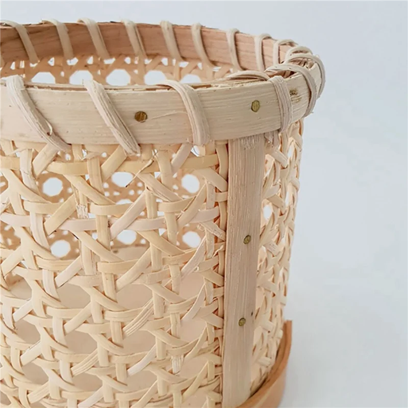 ABAH-4X Rattan Chopsticks Storage Handmade Spoon Organizer Holder Pen Pencils Organization Vase Support Kitchen Table Decor