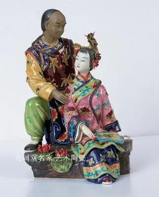 

Wedding gift souvenir Shiwan doll porcelain classic figure decoration wedding room living Beauty figure Sculpture statue