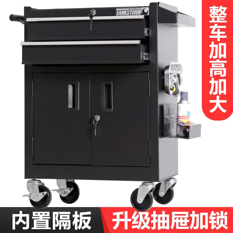 Iron Tool Cabinet Tool Cart Auto Repair Drawer Parts Cabinet Removable Tattoo Workbench Workshop