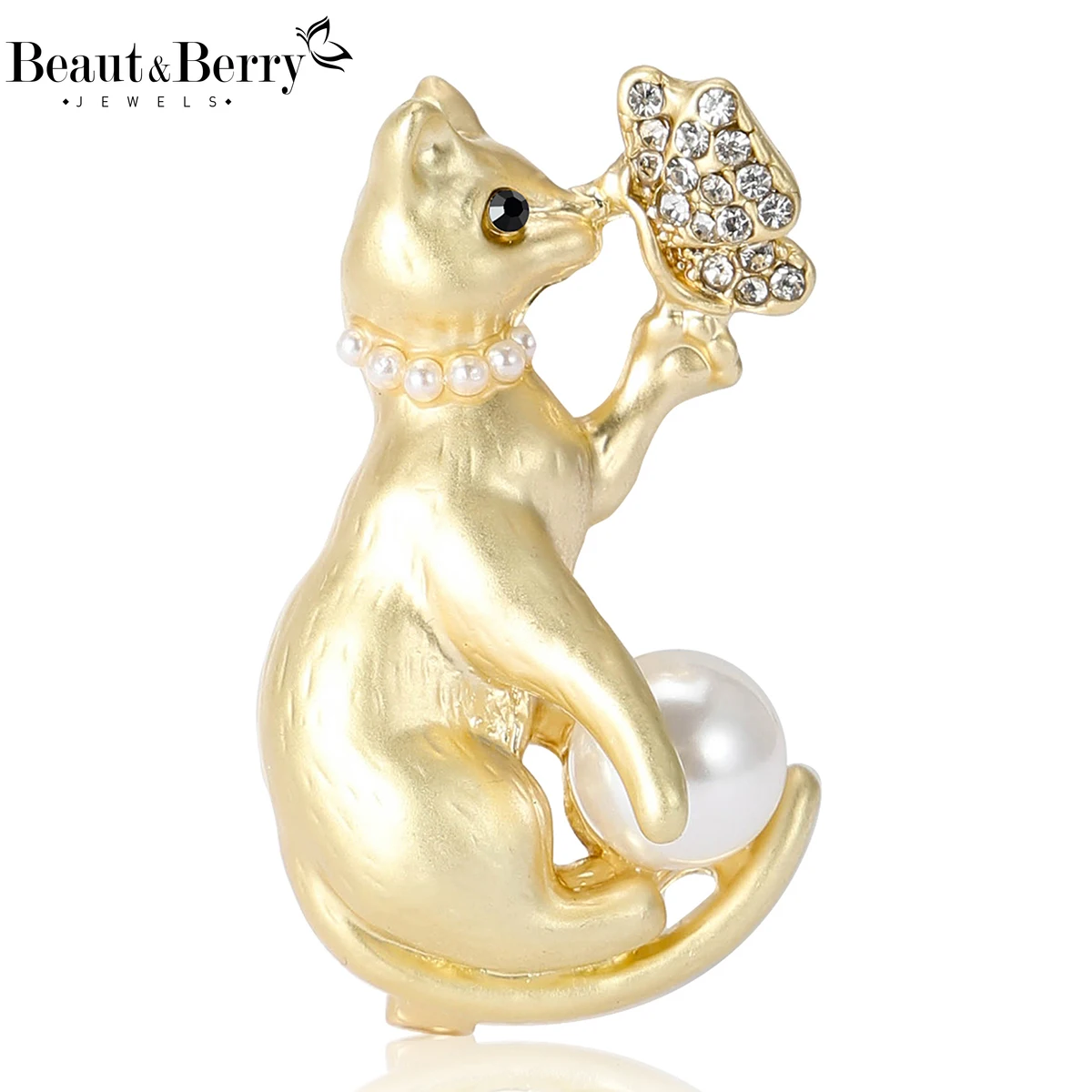 

Beaut&Berry Classic Enamel Cat Brooches for Women Unisex Animal Pins Casual Party Jewelry Accessories Gifts Decoration