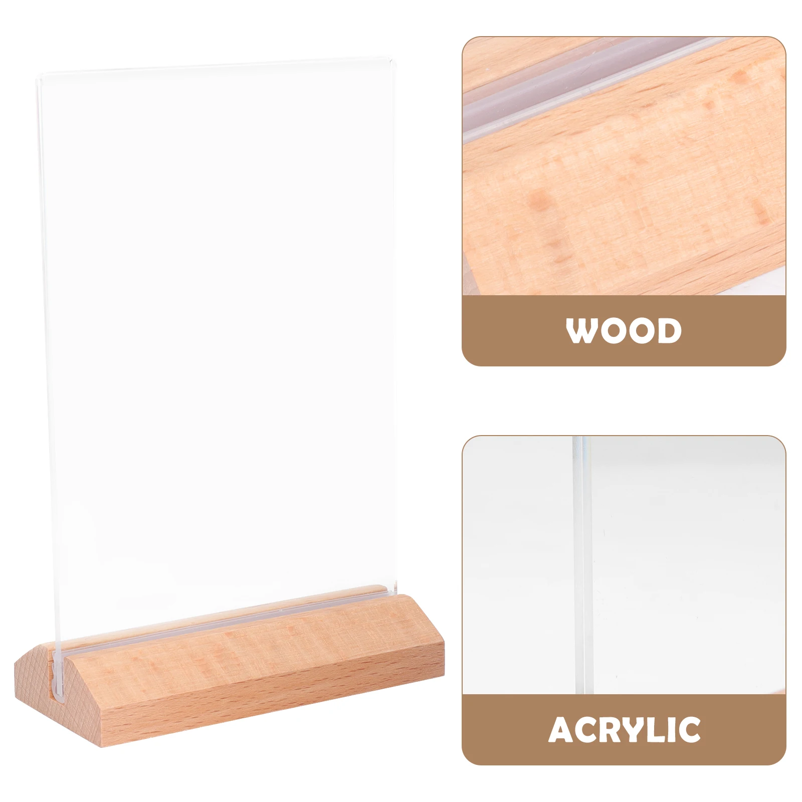 لوحة تسجيل أكريليك، حامل تخزين متعدد الأغراض، حامل ملاحظات على الطاولة، مثالي للإعلانات، منشورات، قائمة الأسعار، تعليمات ديكور #1