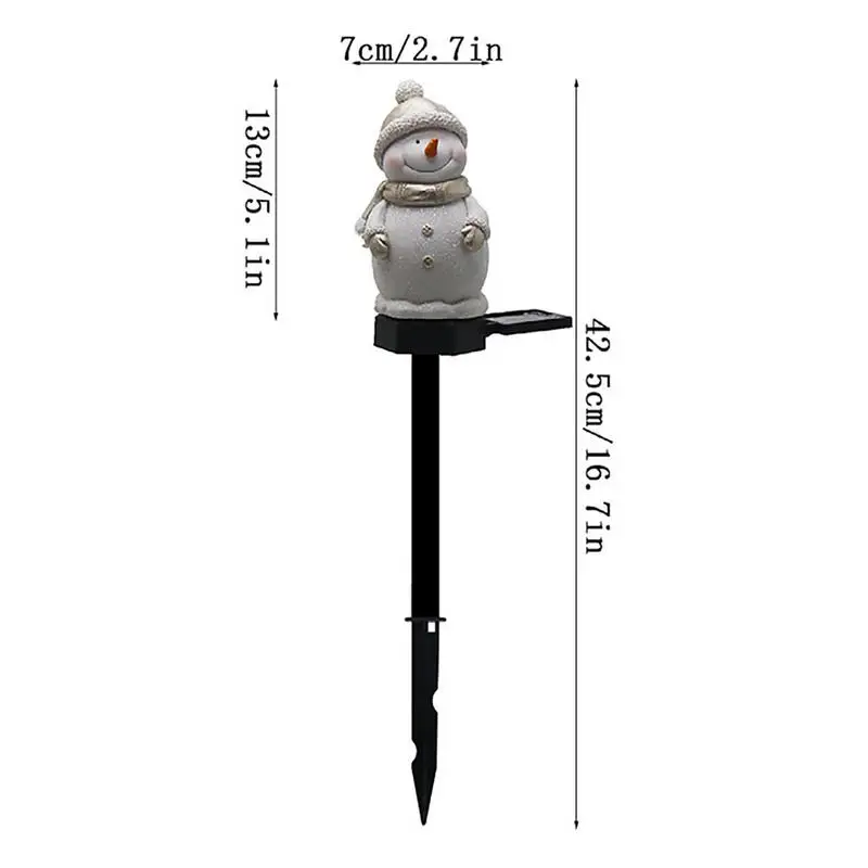 Impermeável Solar Pathway Lights, Luzes exteriores paisagem, Snowman Path Light, Ambientalmente amigável