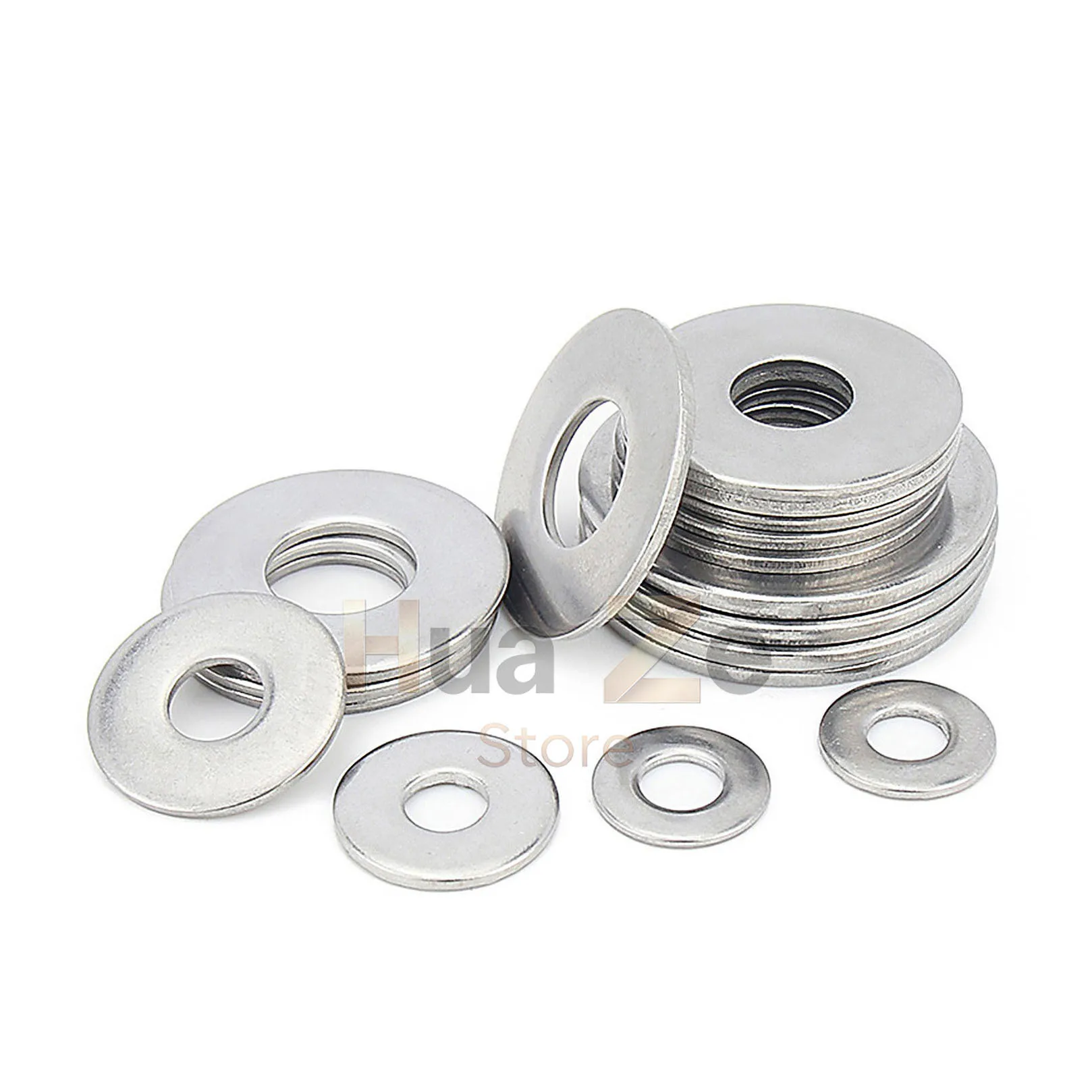 M1.6 M1.7 M2 M2.5 M3 M3.5 M4 M5 M6 M8 304 Stainless Steel Plain Washers Standard Increase Thickened Meson Washer THK=0.3-4mm