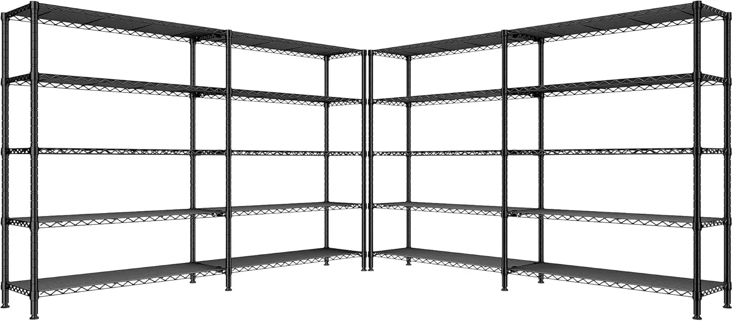 

69"W Wire Shelving,Storage Shelves Load 1600LB Metal Shelves for Storage 5-tier Heavy Duty Shelving Unit with Shelf Adjus