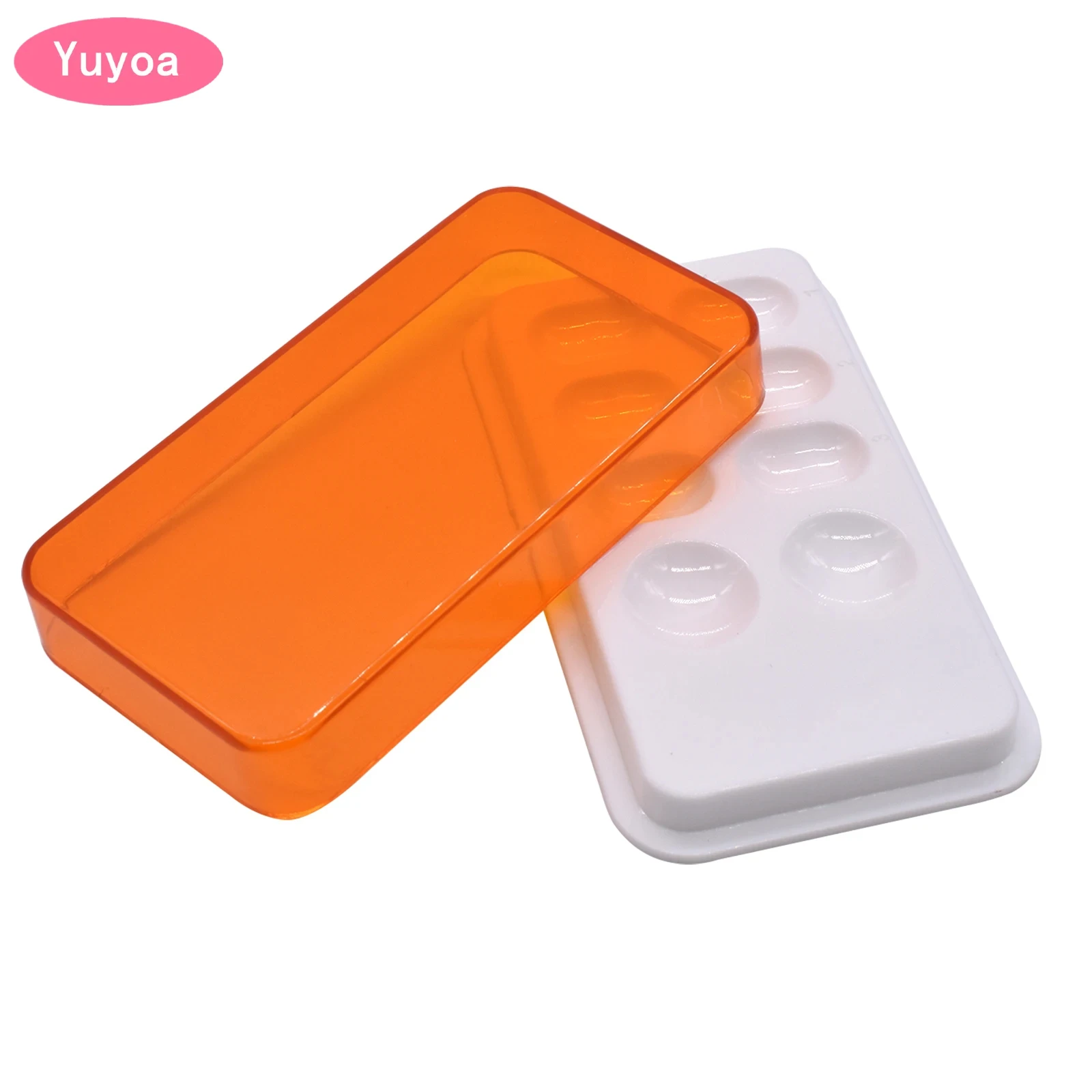 30pcs Dental Shading Box Resin Mixing Watering Moisturizing Plate With Cover 8 Slot Palette Dentist Material Tool