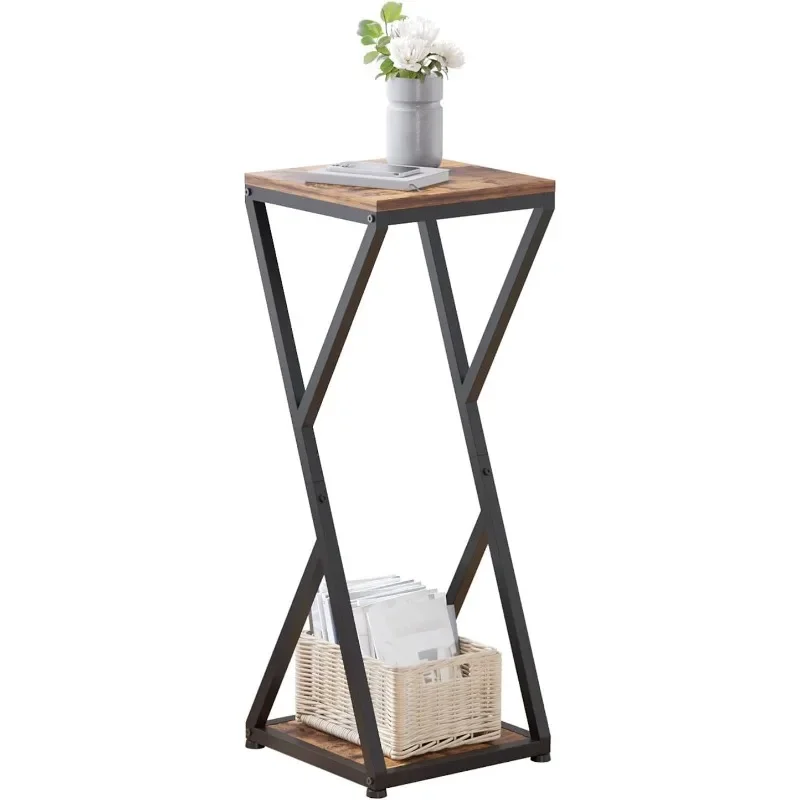 

Tall Plant Stand - 2 Tier Pedestal, Corner Stand for Multiple Plants, Small Indoor Side Table