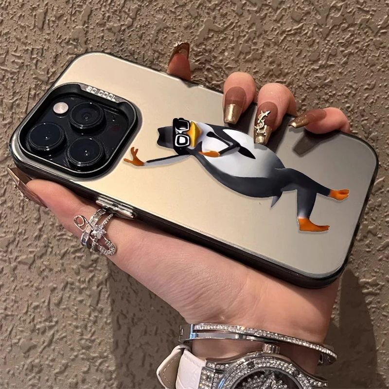 حافظة ثلاثية الأبعاد من William Tell Penguin لهاتف Xiaomi Redmi A5 A4 A3 A3X A2 A1 Plus 13X Redmi K80 Ultra K70 K70E K60 K60E K50 K40 K40S K30