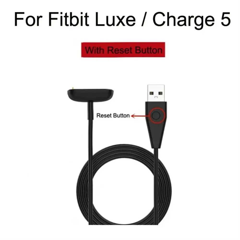 100cm/50cm For Fitbit Luxe Charging Cable Reset Function Charging Dock Magnetic Charger Cable USB Port Durable Cord