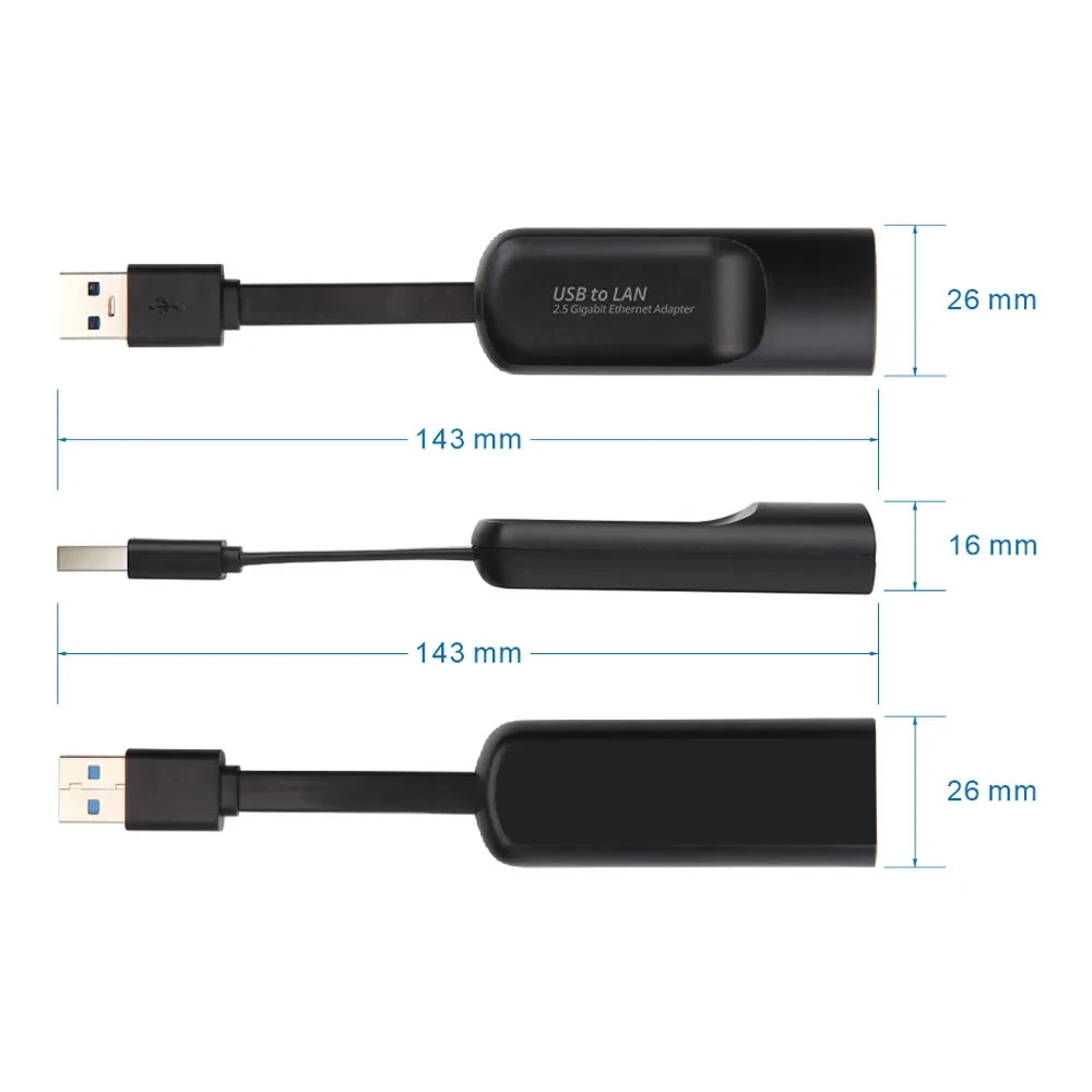 Сетевая карта с разъемами USB 2500 и RJ45, 3,0 ГГц