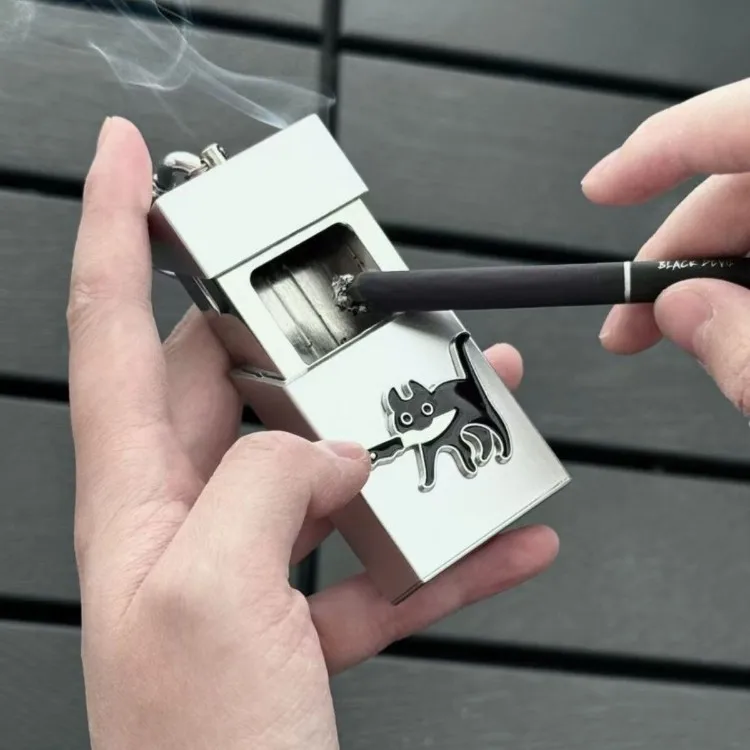 Handmade Portable  Killer Ashtray Storage Box Pendant Y2K Trendy Spicy Girl Zinc Alloy Smoke Box Chinese Production