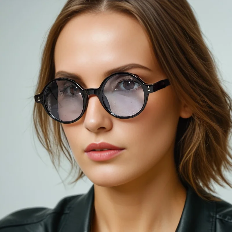 Vintage Runde Sonnenbrille für Damen und Herren, kreisförmige Sonnenbrille, ovale Brillen für Damen und Herren