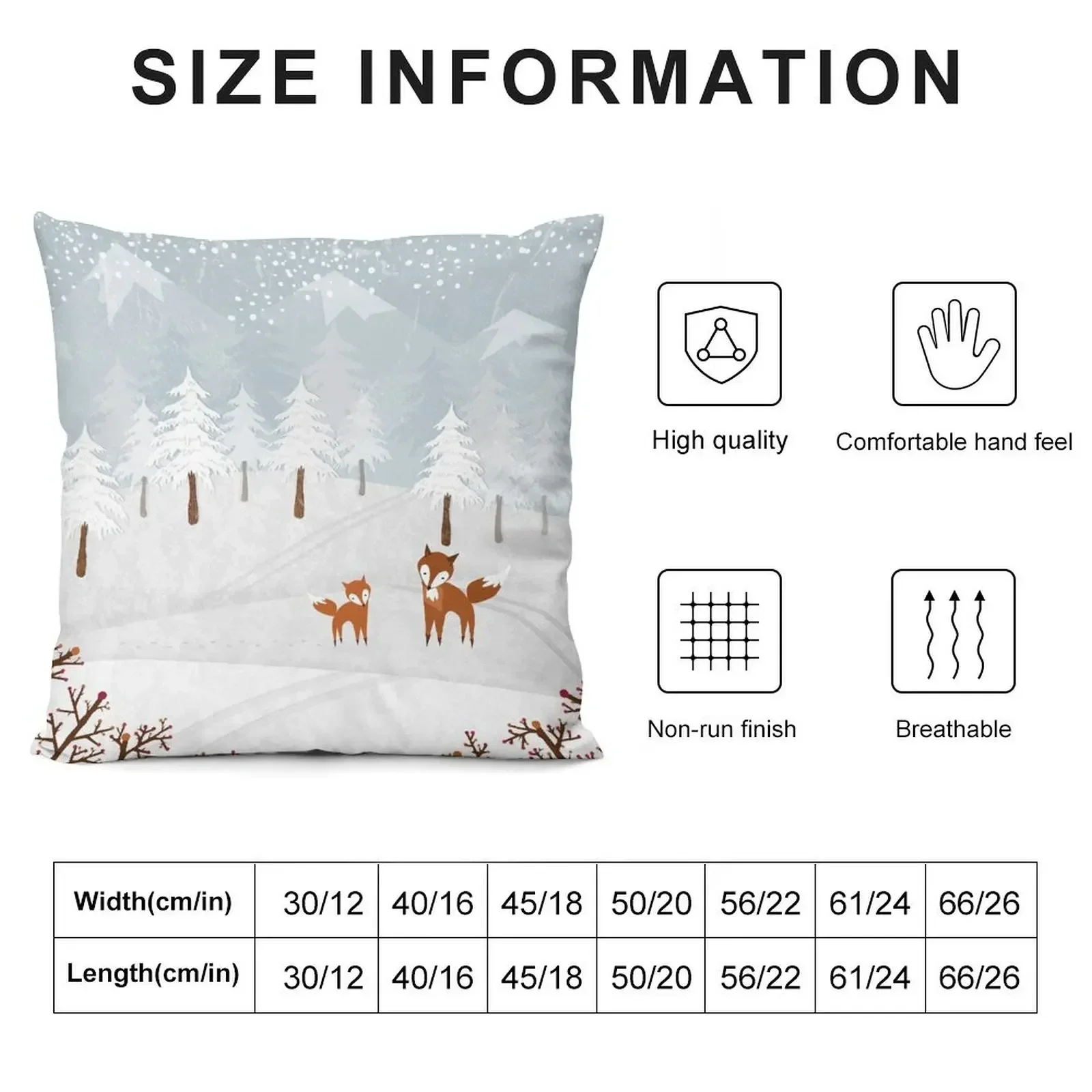 Snowstorm Throw Pillow Ornamental Pillow Pillow Cover Sofa Decorative Covers Sofa Cushion Cover