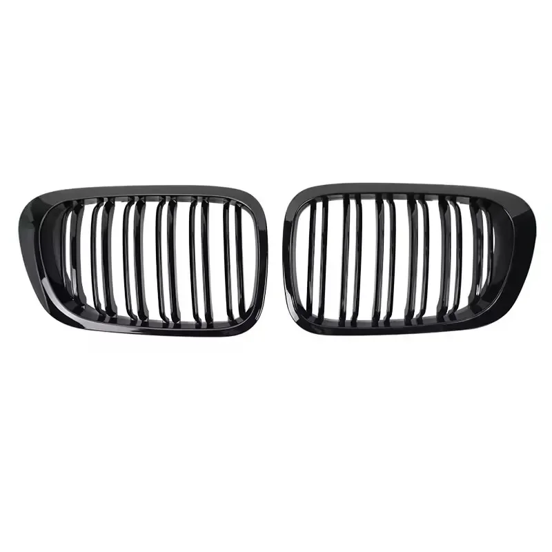 Amortecedor dianteiro do carro rim grill grilleracing grills preto brilhante grades para bmw série 3 e46 4 portas 4d 4dr 1998-2001 acessórios