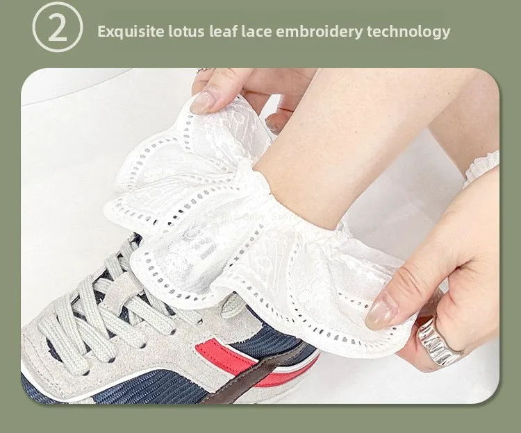 Summer Ballet Style White Embroidered Lace Socks Women's Japanese Sweet Girl Jk Cotton Socks Ins Tide Boneless Socks