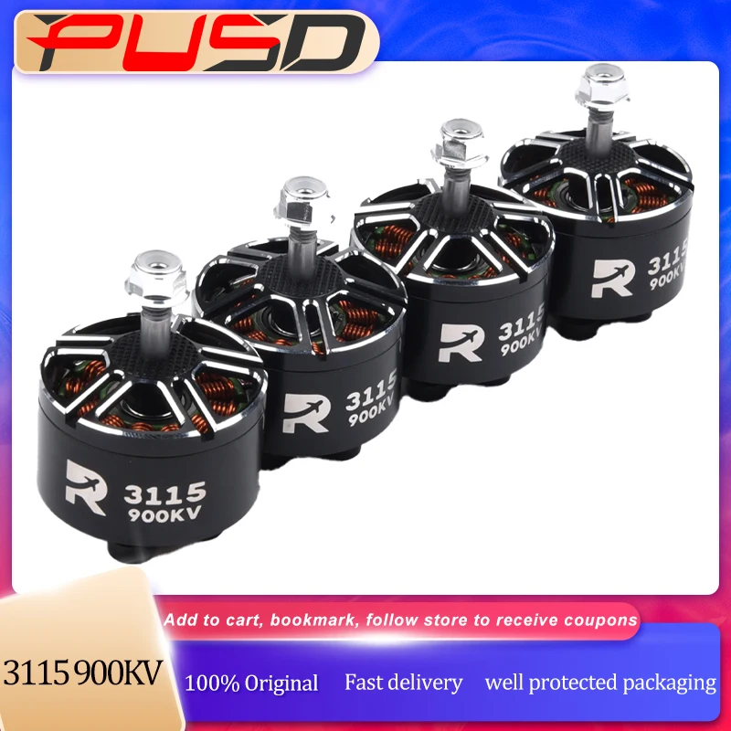 

4 шт. 3115 900KV бесщеточный двигатель 3-6S для RC мультироторного дрона X-класса FPV 10 дюймов Mark4 APEX XL10 рамка