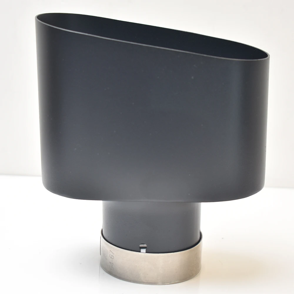Matt Black Exhaust Muffler End Tip for Car 150mm Width with Slash Cut