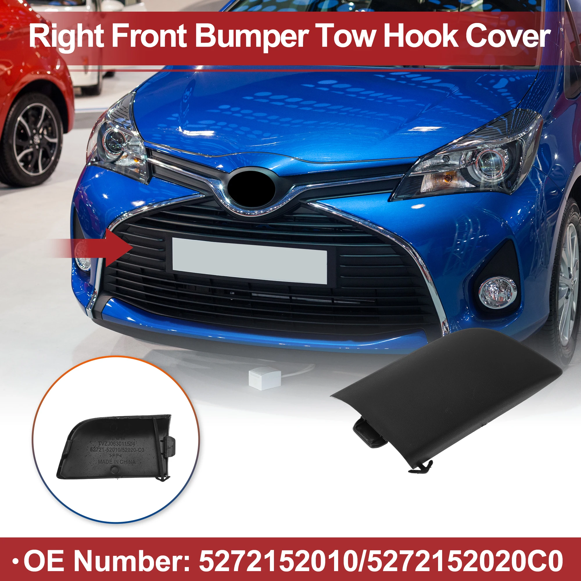 

X Autohaux Right Front Car Tow Hook Cover Cap for Toyota Corolla 2007-2009 No.5212702220