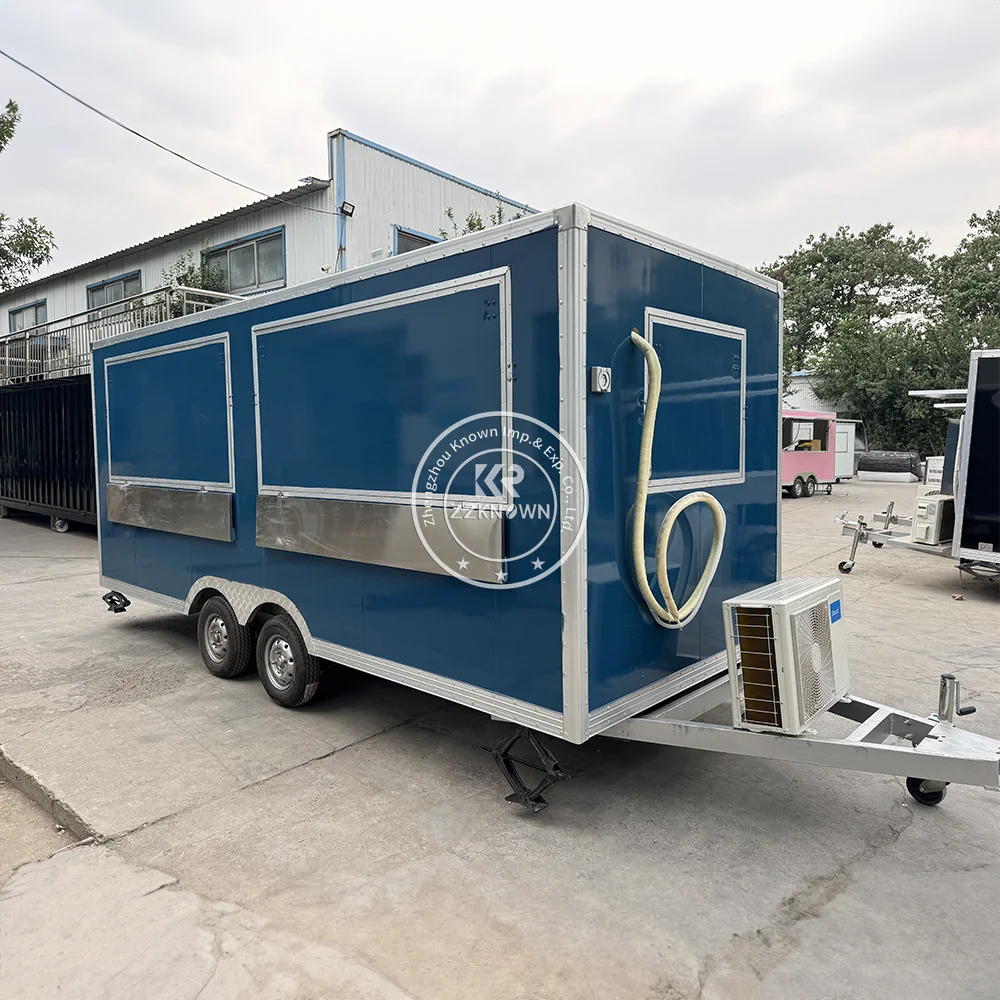 Street Concession Fast Food Truck Attrezzature da cucina complete Chiosco da caffè Pizza Hot Dog Food Truck Rimorchio