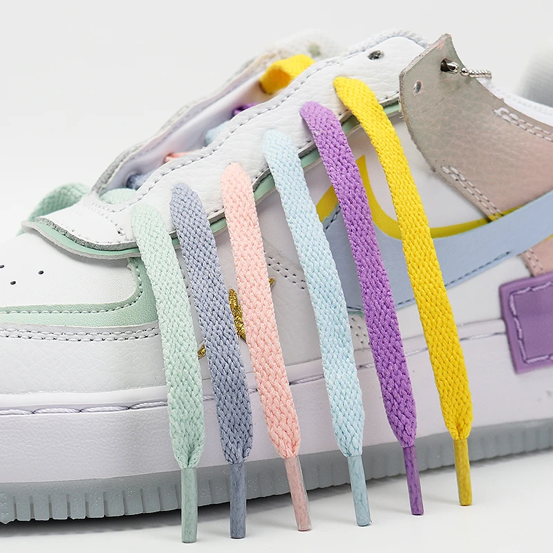 6 Colors Flats Shoelaces Casual Sports Shoes Fine Weave Shoe Laces for Sneakers Do Not Fade AF1 Shoelaces Wear-resistant 1 Pair