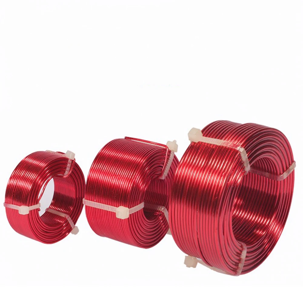 1pcs 0.1mH-0.6mH Hollow Core 0.5/0.6/0.7-1.5mm Red Frequency Divider Inductor Copper Coil 4N Oxygen-Free Copper Audio Accessory