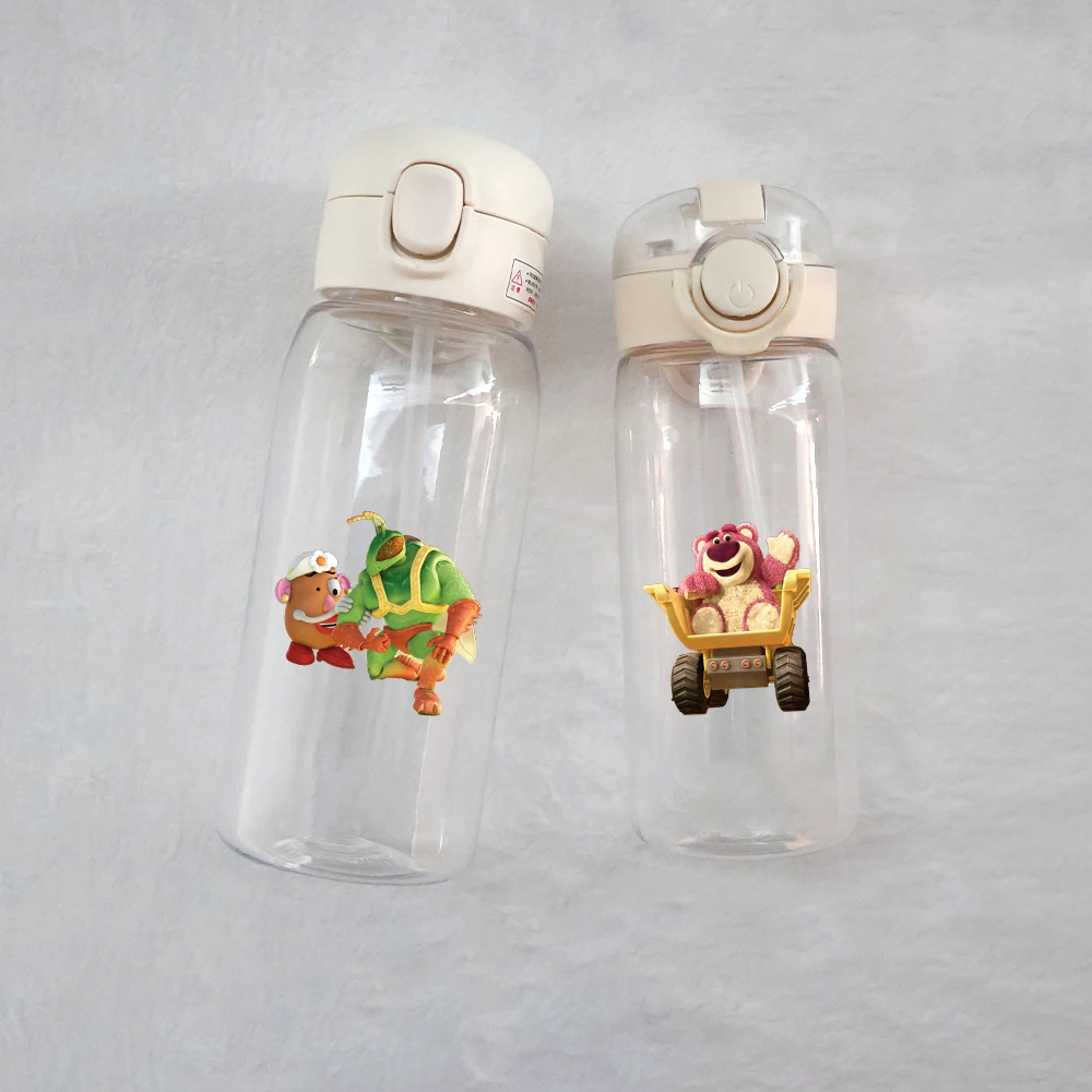 400ml/600ml Disney Toy Story Buzz przezroczysta słomka duża pojemność przenośna kempingowa sportowy kubek na wodę Fitness