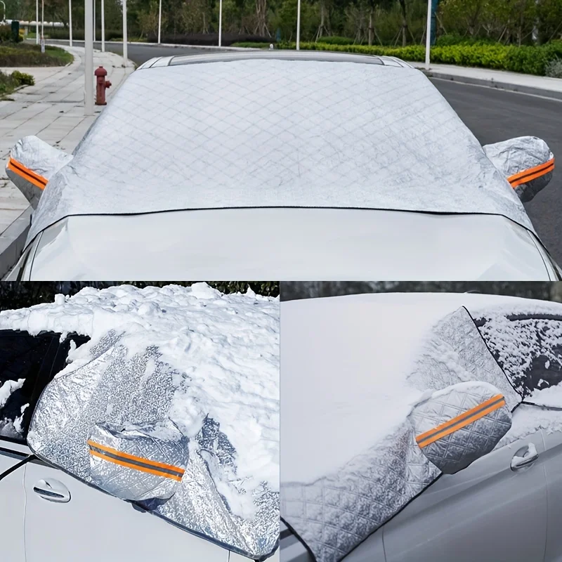 

Car Snow Shield, Thickened for Winter, Frost-Proof, Anti-Freeze, Anti-Snow Cover, Car Sunshade, Sun Protection, Multi-Functional Snow Shield Cover