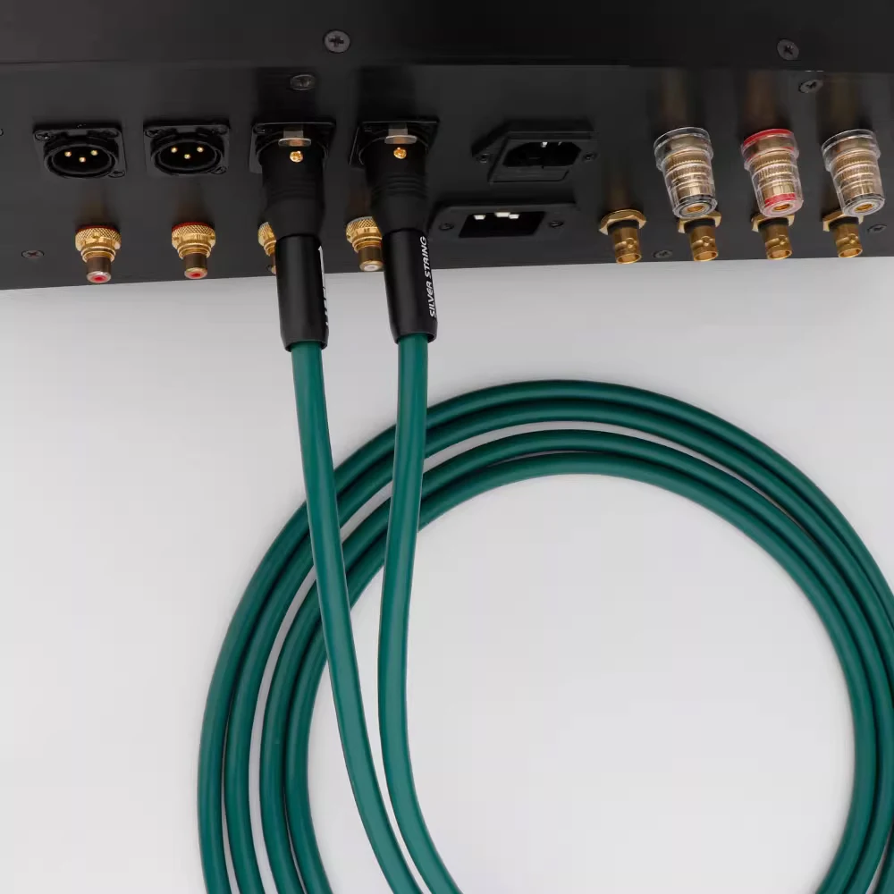 كابل إشارة نحاسي كريستالي أحادي الحمى من DIYLIVE-HiFi ، ميكروفون صوتي نحاسي ، خط XLR ، 3 أنواة ، خط توازن غير رأسي ، بئر OCC ، 7N