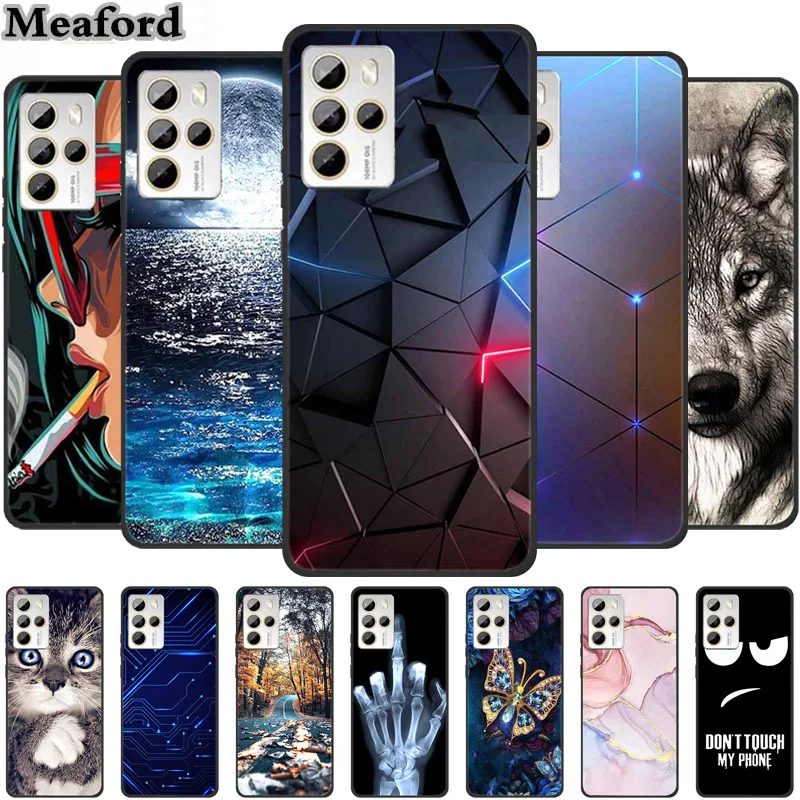 For HTC U23 Pro 5G Case Animals Silicone Soft TPU Phone Cases For HTC U23 Pro 2023 HTCU23 2QCB100 Protector Cartoon Wolf Coque