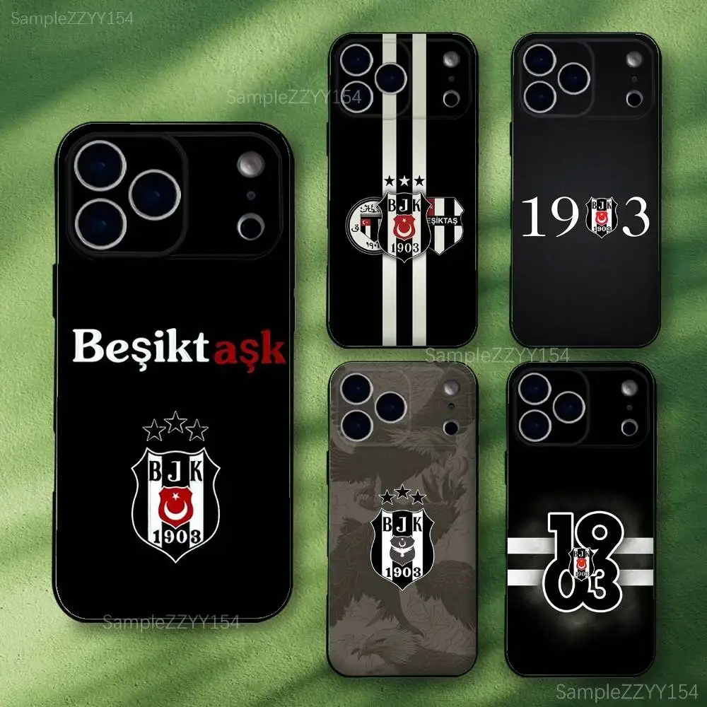 

Fashion Besiktas BJK Phone Case For iPhone 17,16,15,14,13,12,Pro,Max,Plus,E,SE4,Air,Mini Black Soft Funda