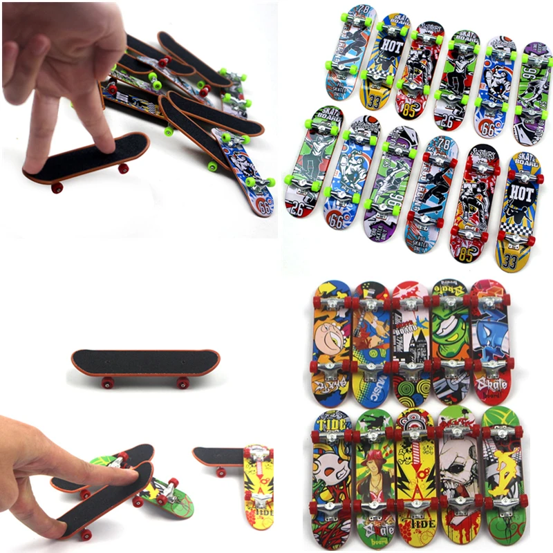 

5pcs lot Children's Mini Finger Skateboards Alloy Skate Boarding Kids Fingertip Board Fingerboard Educational Toys Gifts