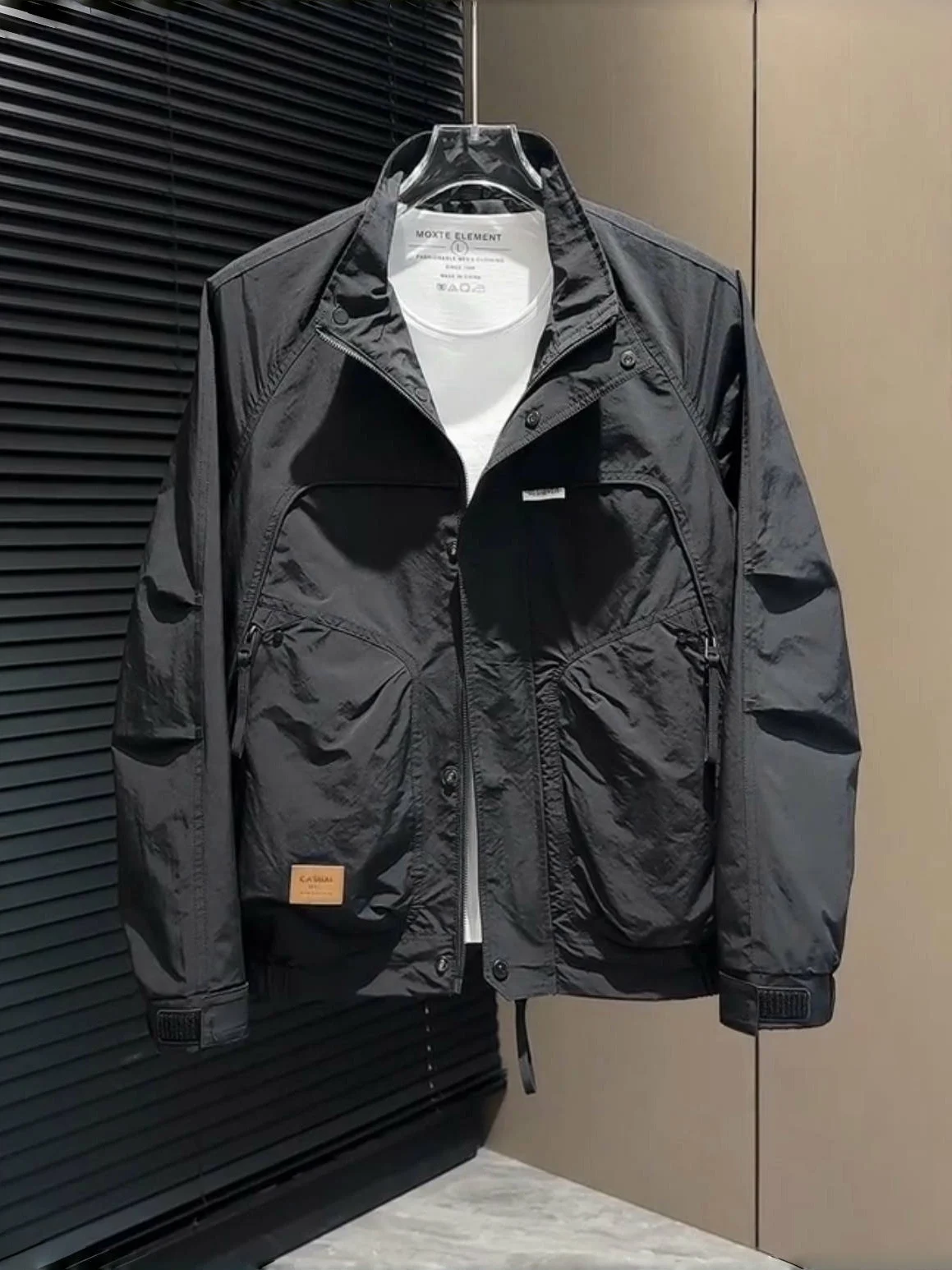 

Модная повседневная мужская одежда Jaet, осенняя одежда, новинка 2025, американская рабочая одежда, верхняя одежда из полиэстера, длинная застежка-молния