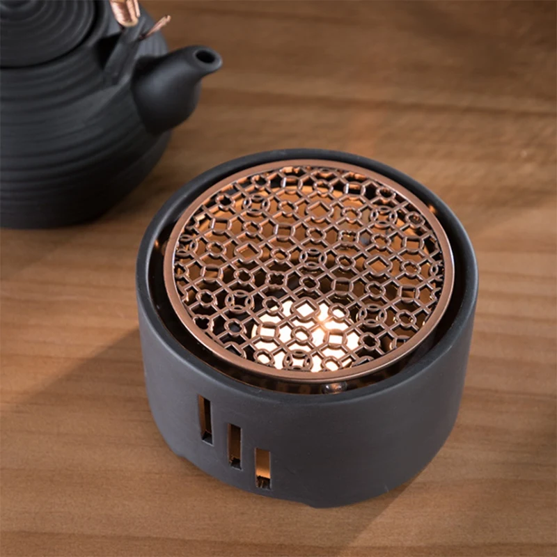 1PC Ceramic Candle Stand Tea Heater Tea Stove Milk Warmer Candle Holder With Mat Without Candle For Home Cafe