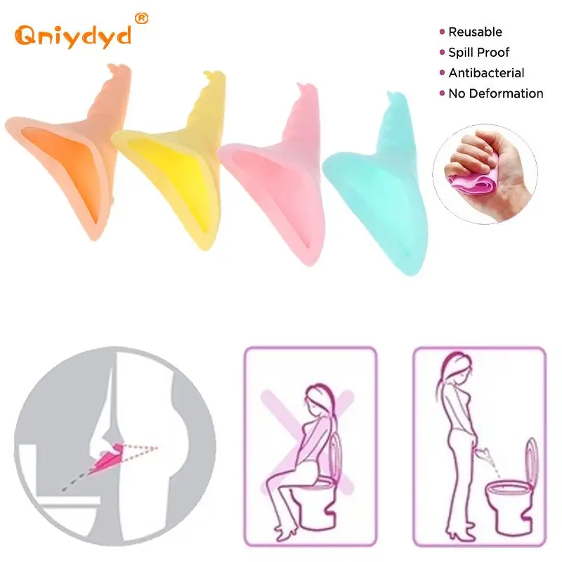 Silicone Women Urinal Outdoor Travel Camping Female Portable Lady Urinal Urine Toilet Funnel Stand Up Pee Urinate Device - view 4