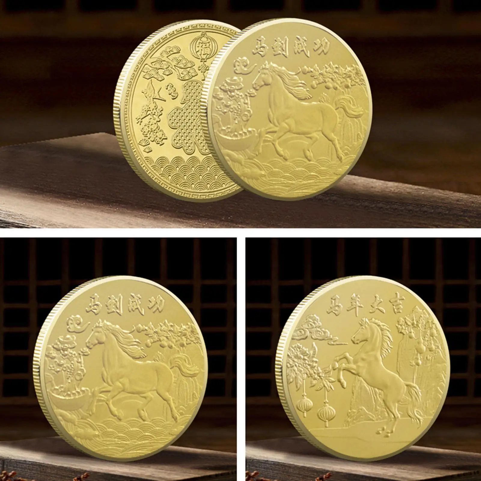 2026 Year Of The Horse Commemorative Coin Metal Ornament Traditional Success Collectibles Chinese New Year Gifts Collection Coin