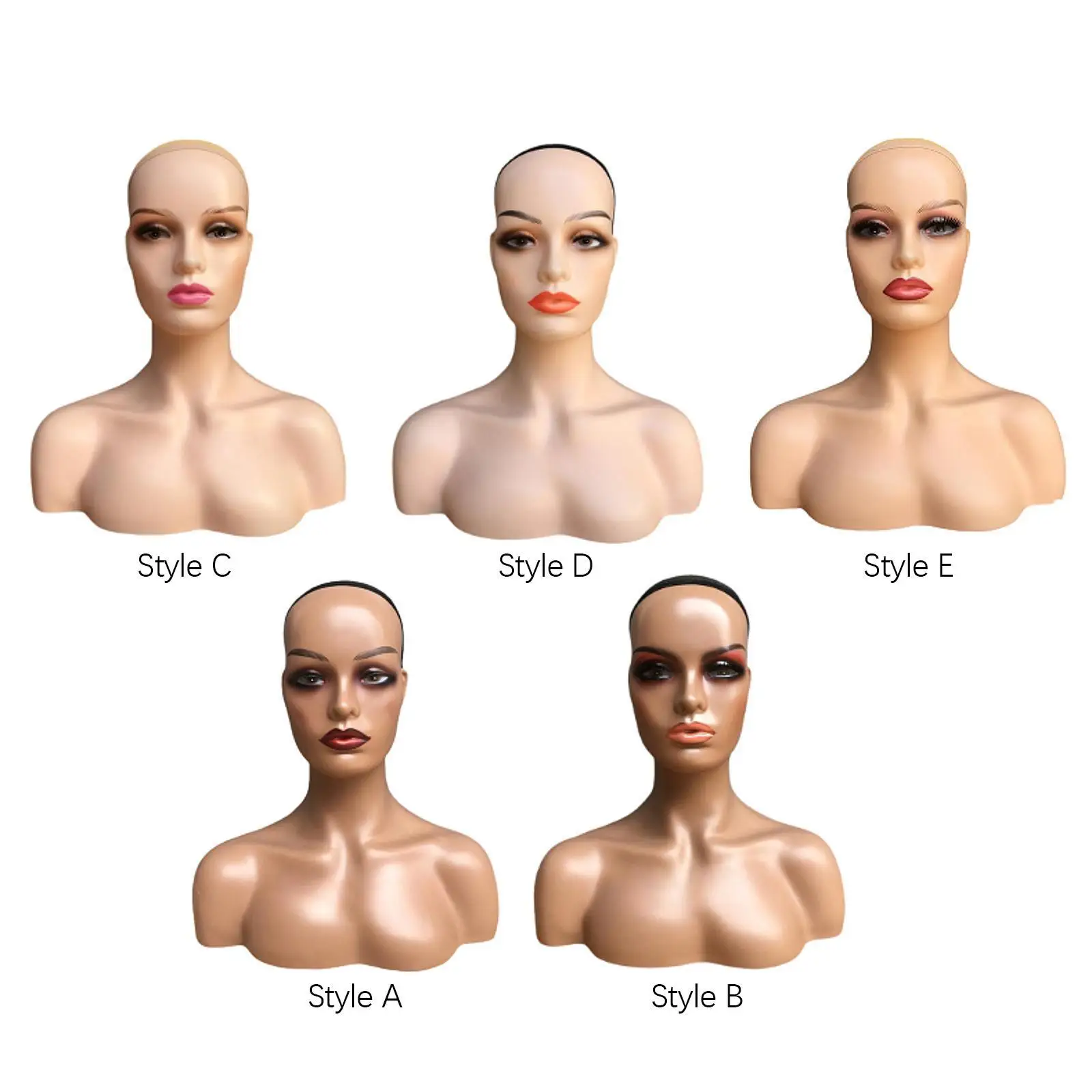 Mannequin Head for Wig And Jewelry Display Stand for Home Use