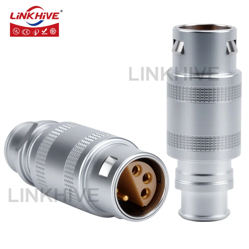 Compatible with LEMO FFA 2C 2 3 4 5 6 8 10 12 14 Pin Short Male Plug Push Pull Connector with Protective Sheath