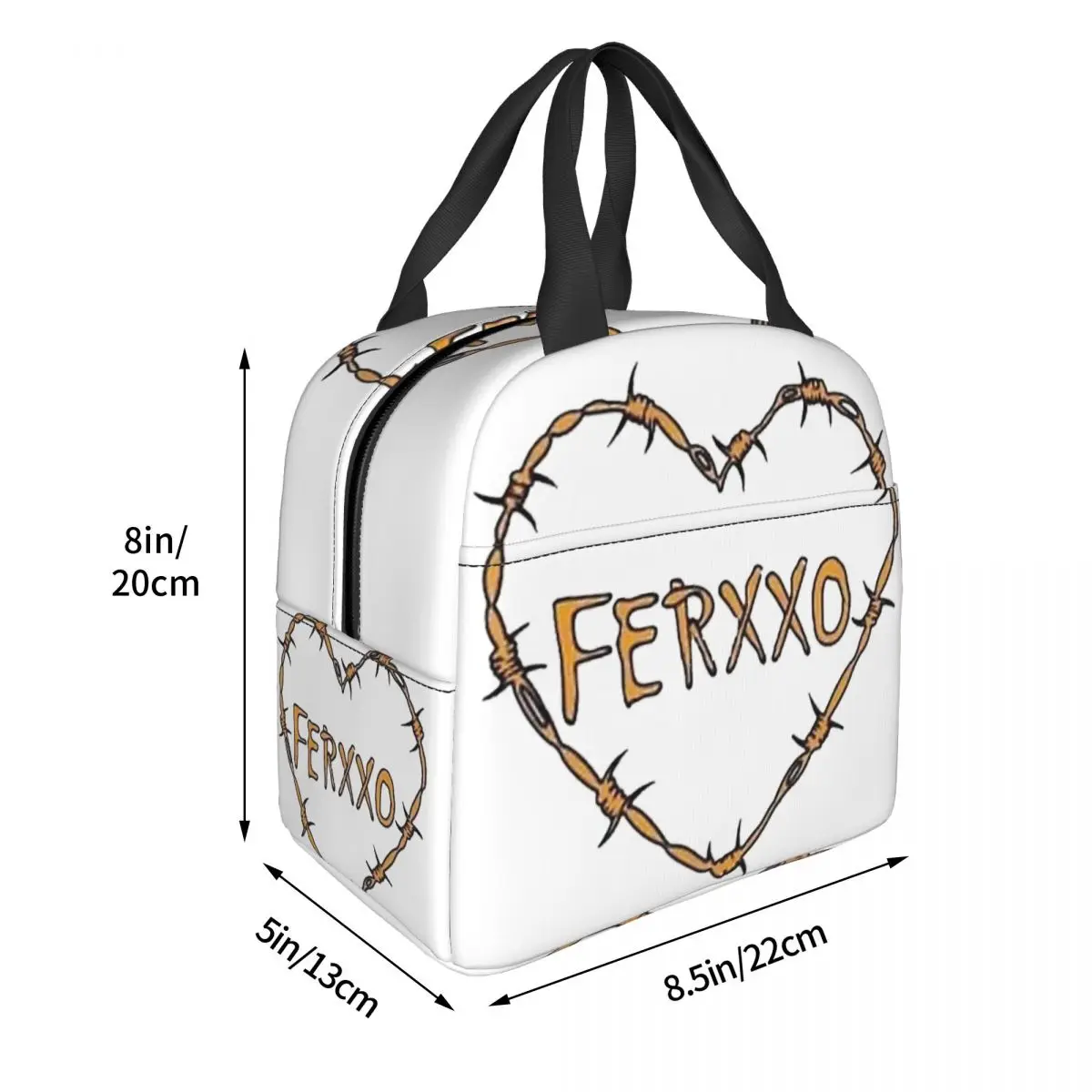 Feid Animated Logo Ferxxo Lunch Bags Insulated Bento Box Waterproof Lunch Tote Resuable Picnic Bags Thermal Bag for Woman Kids