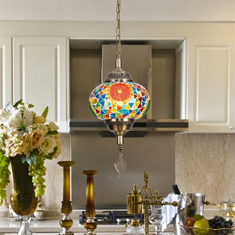 DORIAN Bohemian Style Hanging Pendant Light Simply Creative Decorative Glass LED Ceiling Chandelier For Home Living Bedroom