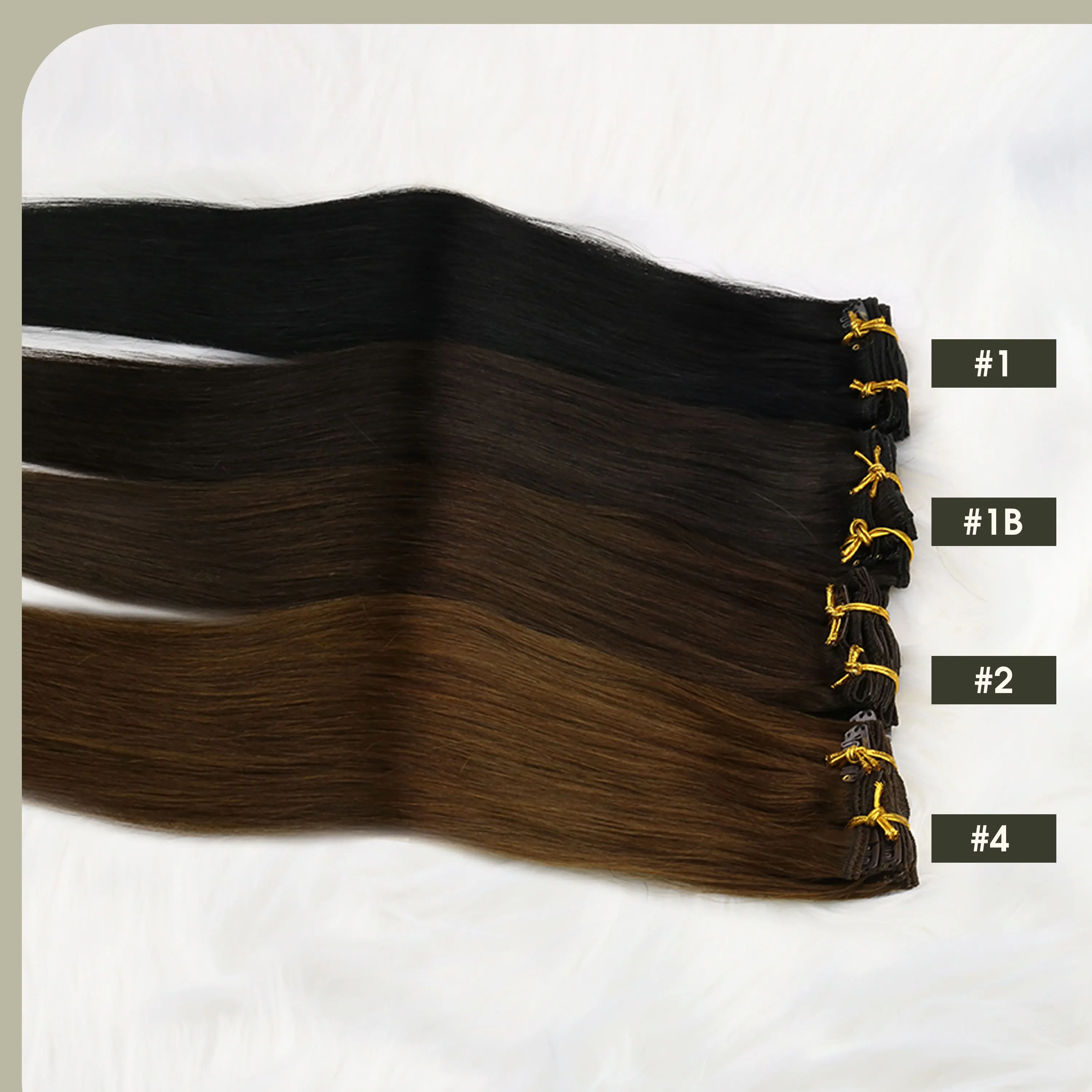 Full Shine Clip in Hair Extensions Human Hair Black Color 7Pcs 80-105g Human Hair Clip in Extentions Remy Hair 10-24inch