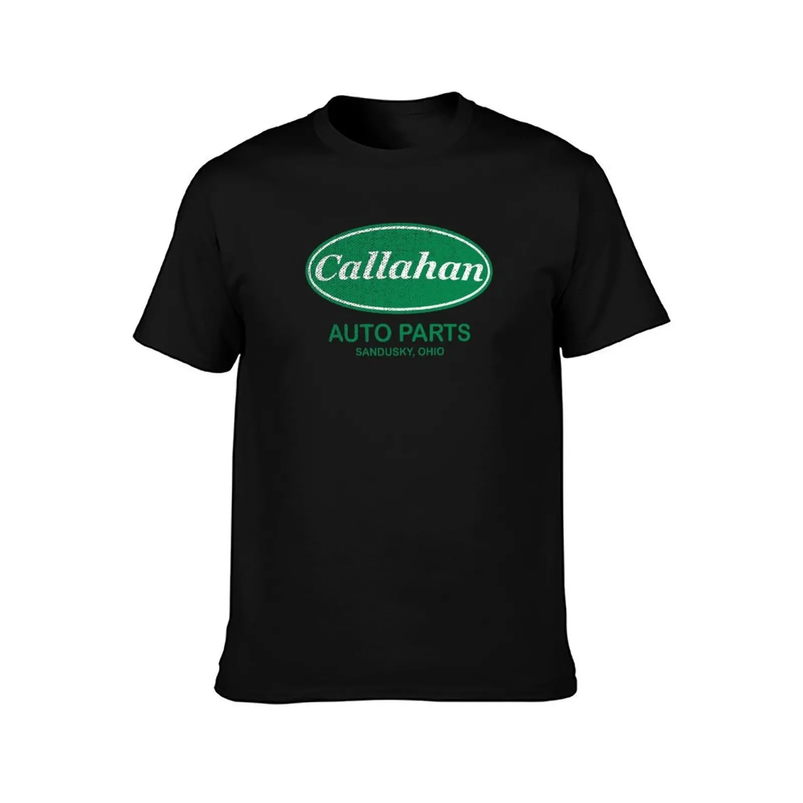 Callahan Auto Parts T-Shirt, Summer Casual Cotton Tee, Oversized Streetwear Tops, Vintage Graphic Print, Loose Fit Short Sleeve