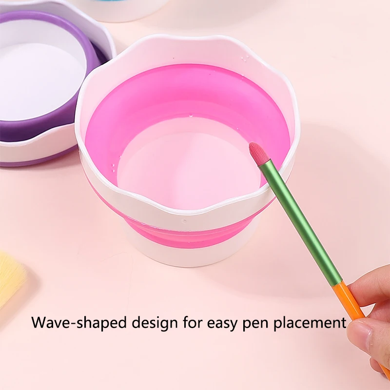 แปรง pulpen lipat เล็บซิลิโคนอเนกประสงค์สำหรับล้างถ้วยแปรงทาสีหลากสี