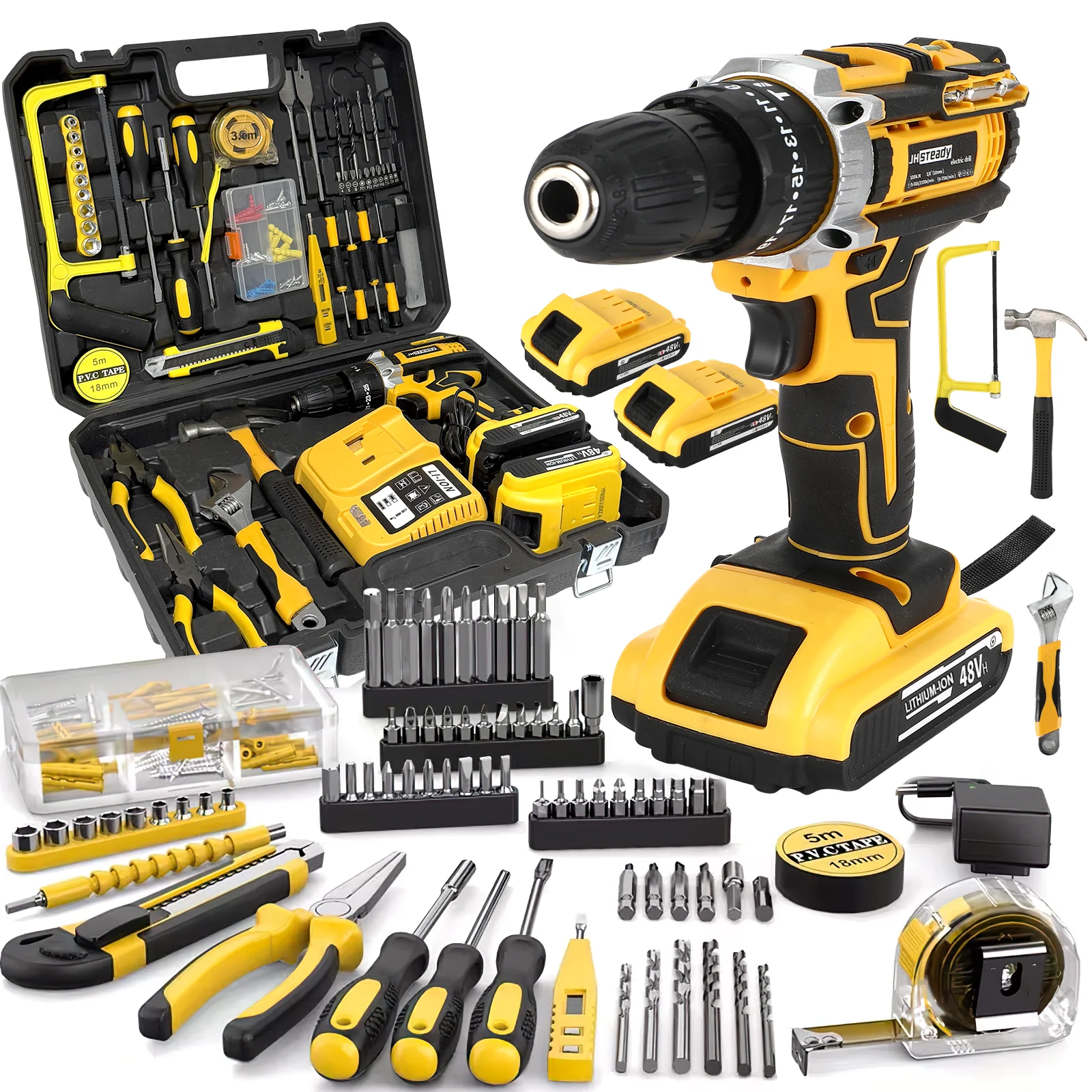 

Brushless Cordless Impact Drill Electric Screwdriver Multi-Function Hand Drill Tool multifunctional drill tool